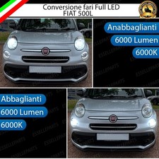 CONVERSIONE FARI FULL LED FIAT 500L 500 L 6000K BIANCO GHIACCIO CANBUS