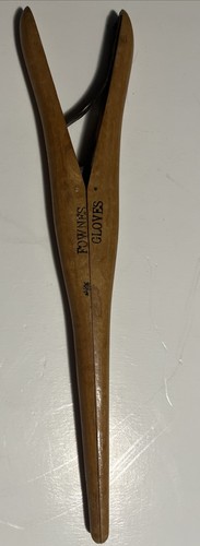 Vintage Wooden Wood Fownes Gloves Advertising Glove Finger Stretcher 11”