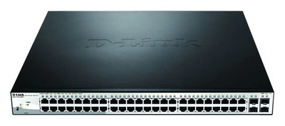 D-Link 52-Port Gigabit PoE Switch Smart Managed 48xPoE 4xSFP L2 Schwarz 19''