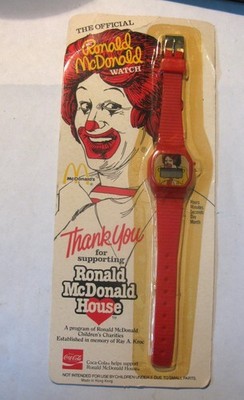 Ronald McDonald Watch Red Original Packaging 1984