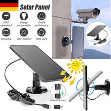 15W Solarpanel für Überwachungskamera Kamera Akkuladegerät wetterfest Außen
