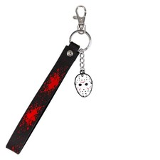 Friday The 13th Jason Voorhees Mask Enamel Keychain With Lanyard Strap