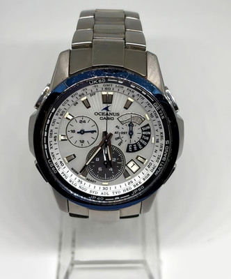 Casio Oceanus OCW-M700 Solar Radio Titanium Men's Watch Working White Dial