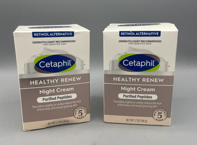 LOT OF 2 Cetaphil Healthy Renew Night Cream, Anti-Aging  Moisturizer  1.7 oz