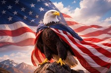 Independence Day Diamond Art Kits for Adults, 5D Large Eagle Diamond Painting...