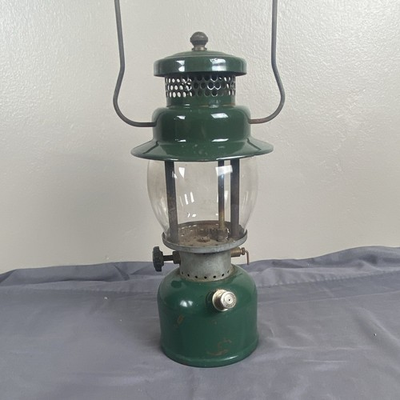 #ad #ad Coleman Lantern Model 242C Green Metal Glass White Gas Incandescent 13in 10 46 $125.00