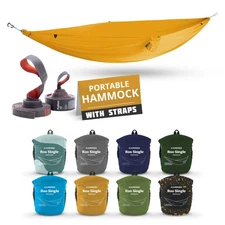 Single Hammock for Outdoor Adventures - Lightweight Camping Hammock Made from...