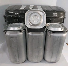 Vtg. 1982 US Military Army Mermite Insulated Food Storage Container Complete