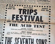 1st TRIPS FESTIVAL Acid Test LSD Magic Mushrooms Psychedelic 1966 Advertisement