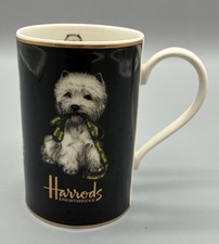 Harrods Knightsbridge Westie Scottie Dog Coffee Mug Cup London Bone China