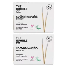 The Humble Co Cotton Swabs 500 swabs (pack of 2)