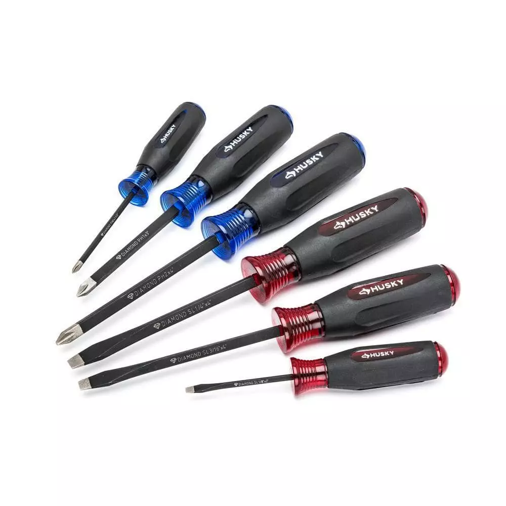 Diamond Tip Magnetic Screwdriver Set 6 Piece