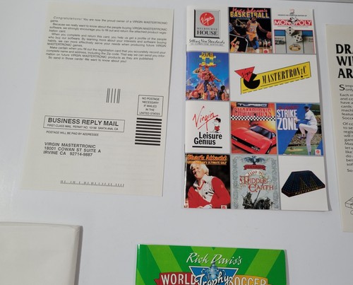 Vintage Amiga Rick Davis's World Trophy Soccer Box Diskettes Contents - Afbeelding 7 van 9