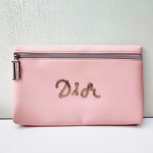 Dior Beauty Pink Makeup Cosmetics Bag / Pouch / Clutch / Case, Large Size, NEW! - Foto 1 di 8