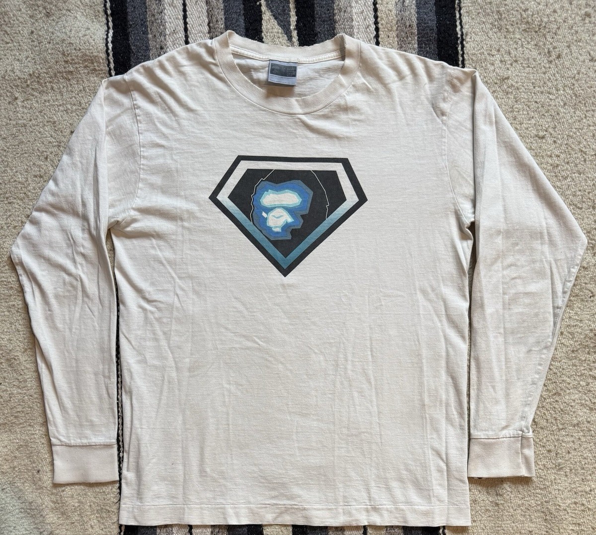 Vintage 90s Bape Nigo-Era Long Sleeve Logo T-Shirt Large