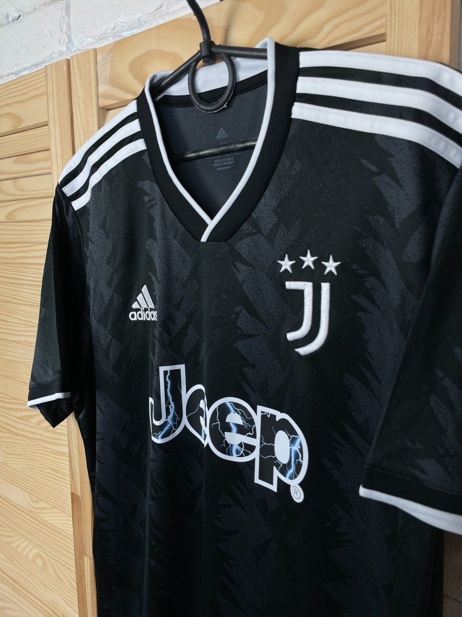 JUVENTUS JERSEY AWAY FOOTBALL SOCCER SHIRT BLACK ADIDAS
