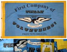 3x5 New Orleans Greys (Lt Blue) 100% Cotton 3'x5' Flag 3 Grommets & Rope