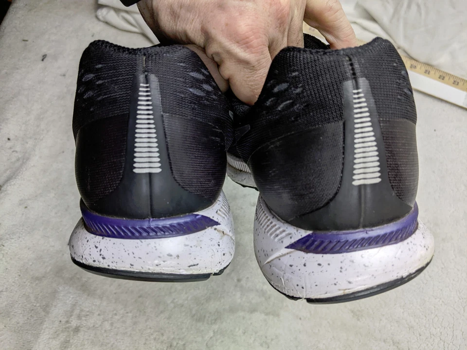 耐克男式 Air Zoom Pegasus 34 女式 10.5 42.5 紫色网眼跑步运动鞋 — 第 3/4 张图片