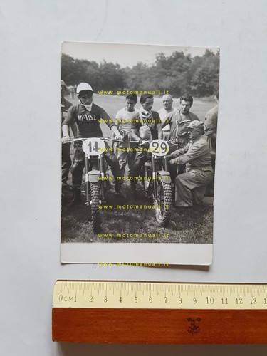 MIVAL 2 piloti cross (Ostorero?) foto professionale  originale epoca - Picture 1 of 2