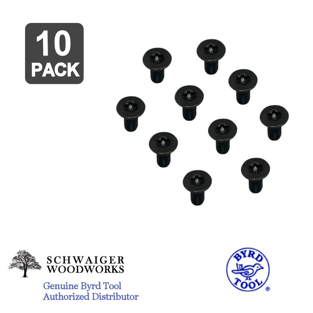 Genuine Byrd Tool Shelix Cutterhead Carbide Insert Cutter Screws Pack of 10