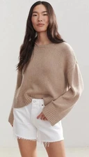 JENNI KAYNE Cameron  Crewneck Sweater. Pullover RWS Merino Wool $395 Retail