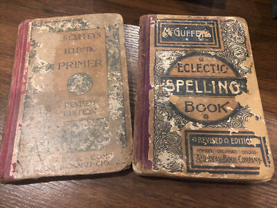 Antique McGuffey s Eclectic Primer & Spelling books 1879