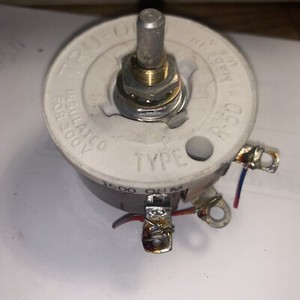 TRU-OHM Type R-50 LARGE Rheostat Potentiometer .176AMP 1600ohm used part