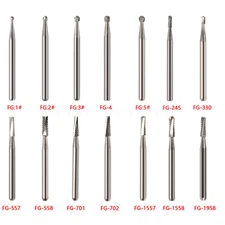 10-50PCS Dental Carbide Tungsten Steel Burs Drill FG For High Speed Handpiece po