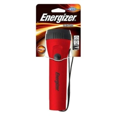 New Energizer LED 2D Torch Flash Light Red