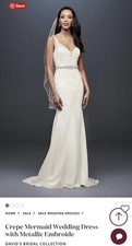 Davids Bridal Crepe Mermaid Dress