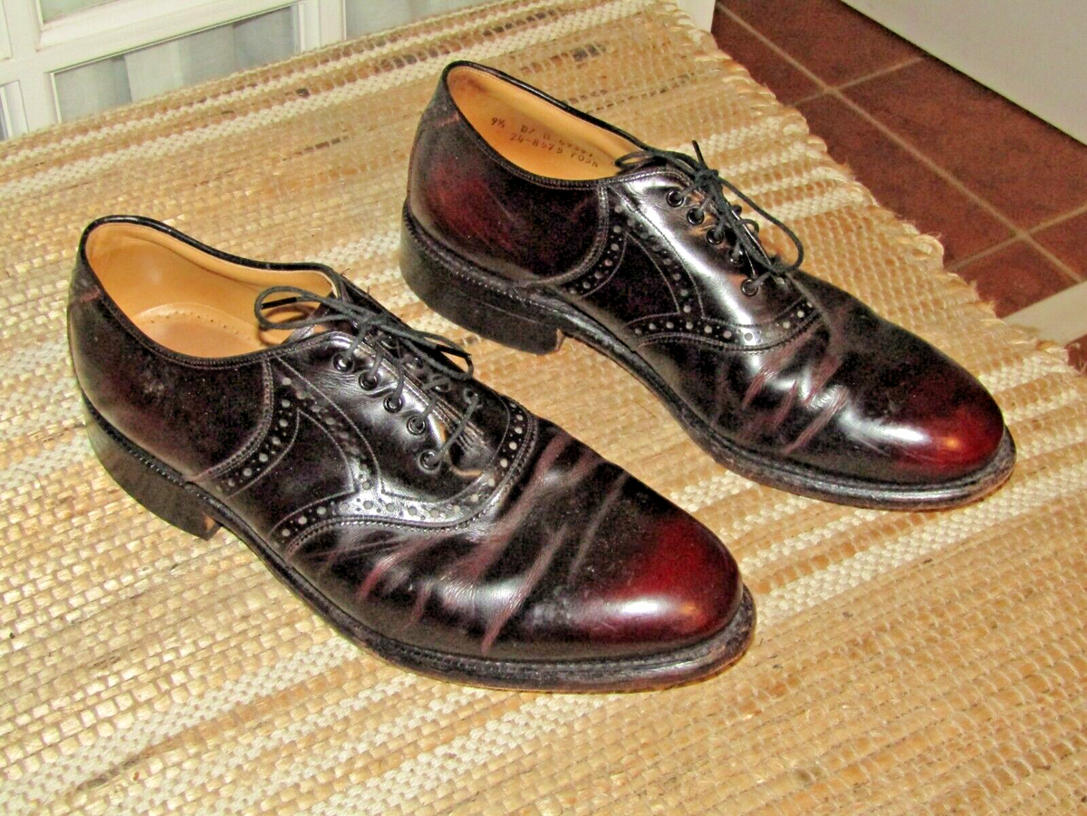 Johnston & Murphy Aristocraft Mens Burgundy Leather Wingtip Oxford Shoes 9.5 USA Johnston & Murphy Aristocraft Cordovan Leather Wingtip  main image 3