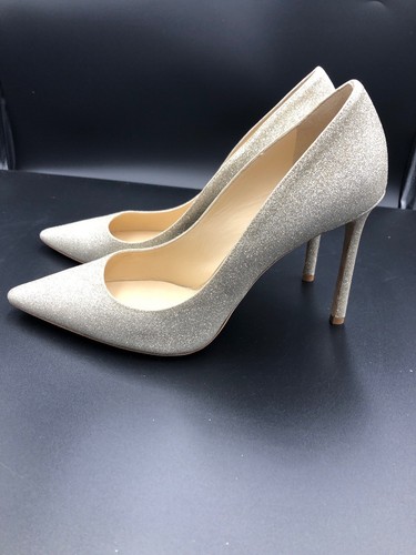 Jimmy CHOO Romy 100 Dusty GHIACCIO ARGENTO GLITTER tacchi alti pompa spillo  UK 7 EU 40 | eBay