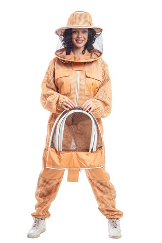 Three Layer Beekeeping Ventilated Suit with Round + Fencing Veil in Seven Color - Picture 42 of 53