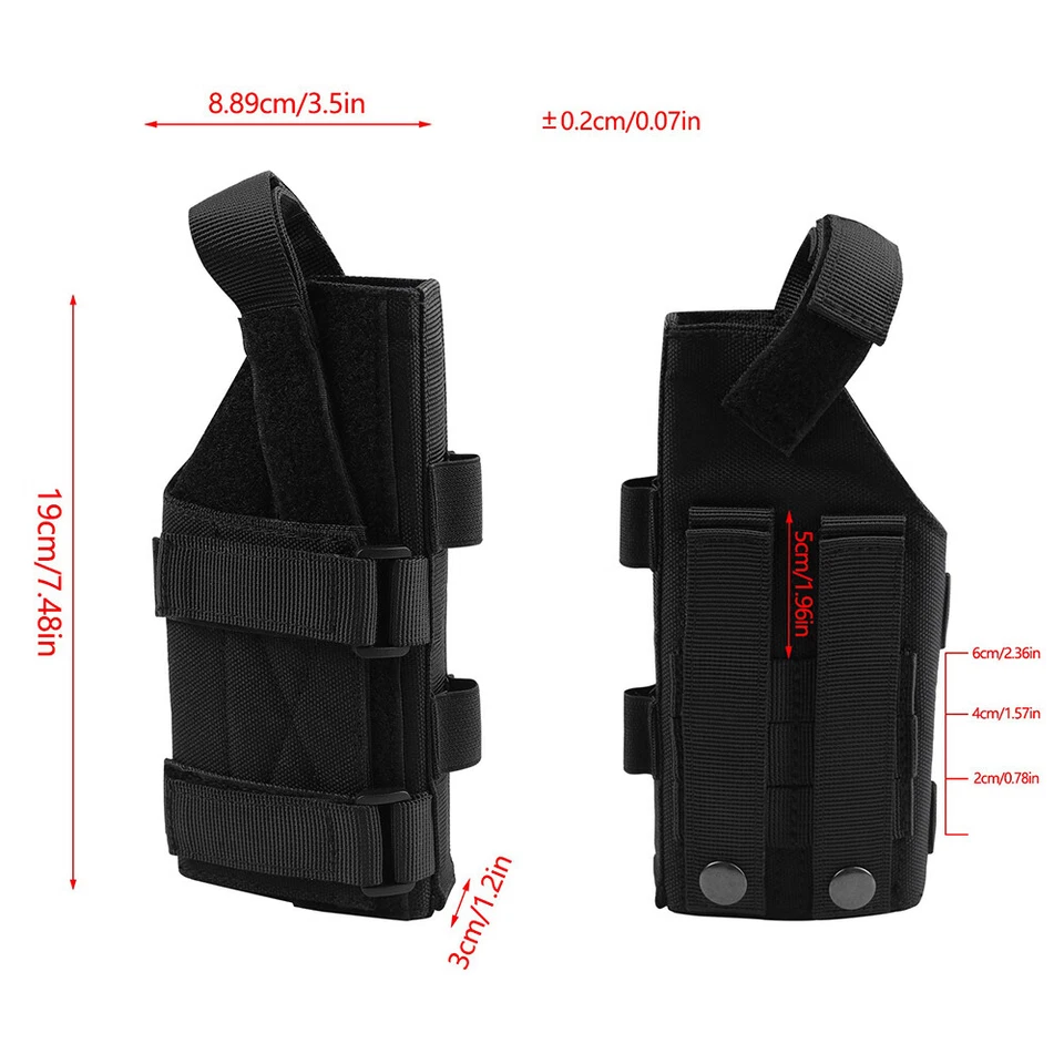 Universal Tactical Molle Gun Holster Waist Belt Pistol Handgun Holster Utility - Image 3 of 4