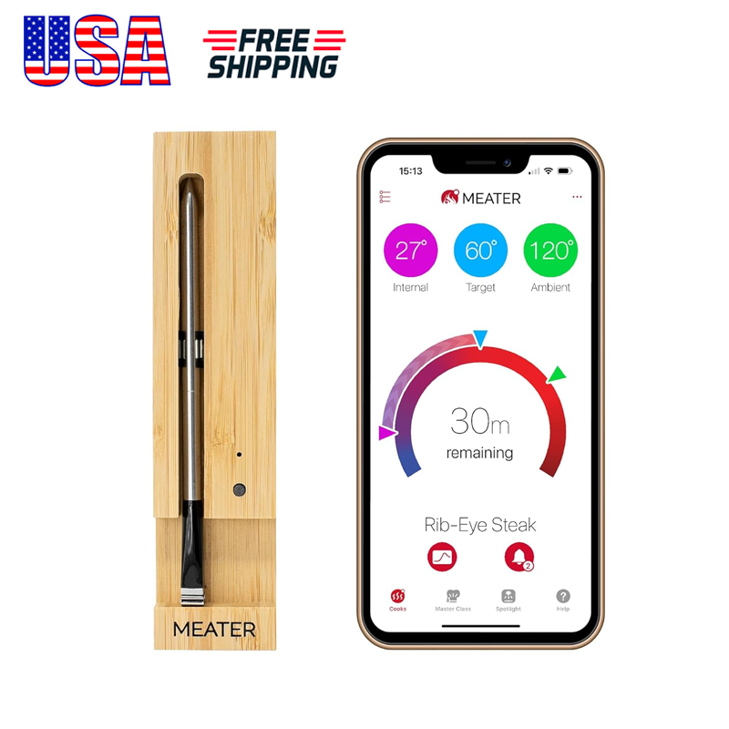 Bluetooth Meat Thermometer Digital Wireless Grill Barbecue Smoker Oven Safe NEW