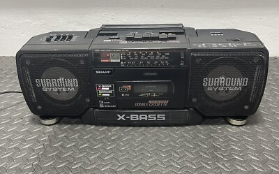 SHARP Stereo Radio Cassette Recorder WQ-T352 Boombox Ghettoblaster Vintage