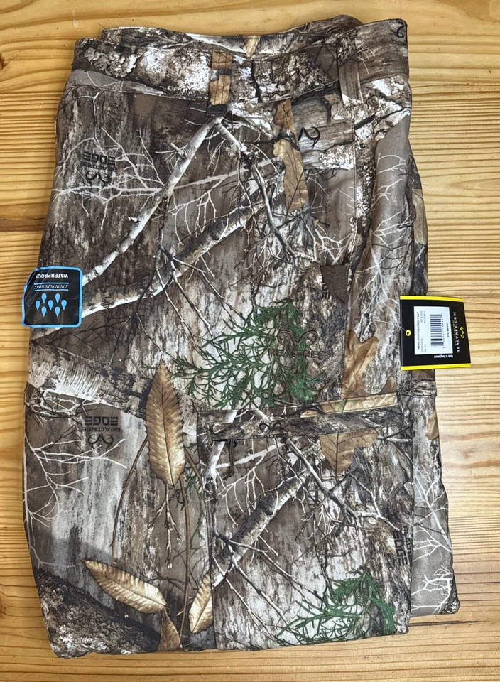 NEW Realtree Edge Scent Control Water Proof Camo Hunting size 3XL (48/50) PANTS - Image 2 of 4