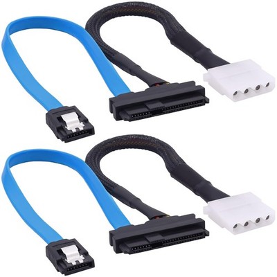 SAS to SATA Extension Cable SFF-8482 SAS 29 Pin to SATA III 3.0 7Pin with IDE 4P
