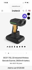 Inateck 1D 2D Industrial Barcode Scanner Bluetooth Wireless IP67 QR Code BCST-75