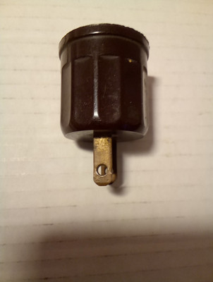 VINTAGE  MONOWATT 2 PRONG PLUG IN ADAPTER With LIGHT BULB OUTLET BAKELITE TESTED