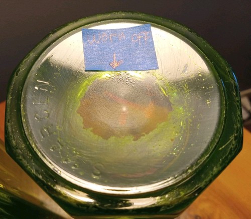 Vintage Sebastian Marcen facettiert grün dick Longdrink Whisky Glas Becher - Bild 8 von 23