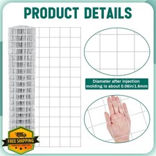 Gisafai 4x50ft Galvanized Welded Wire Fence White Dog Chicken