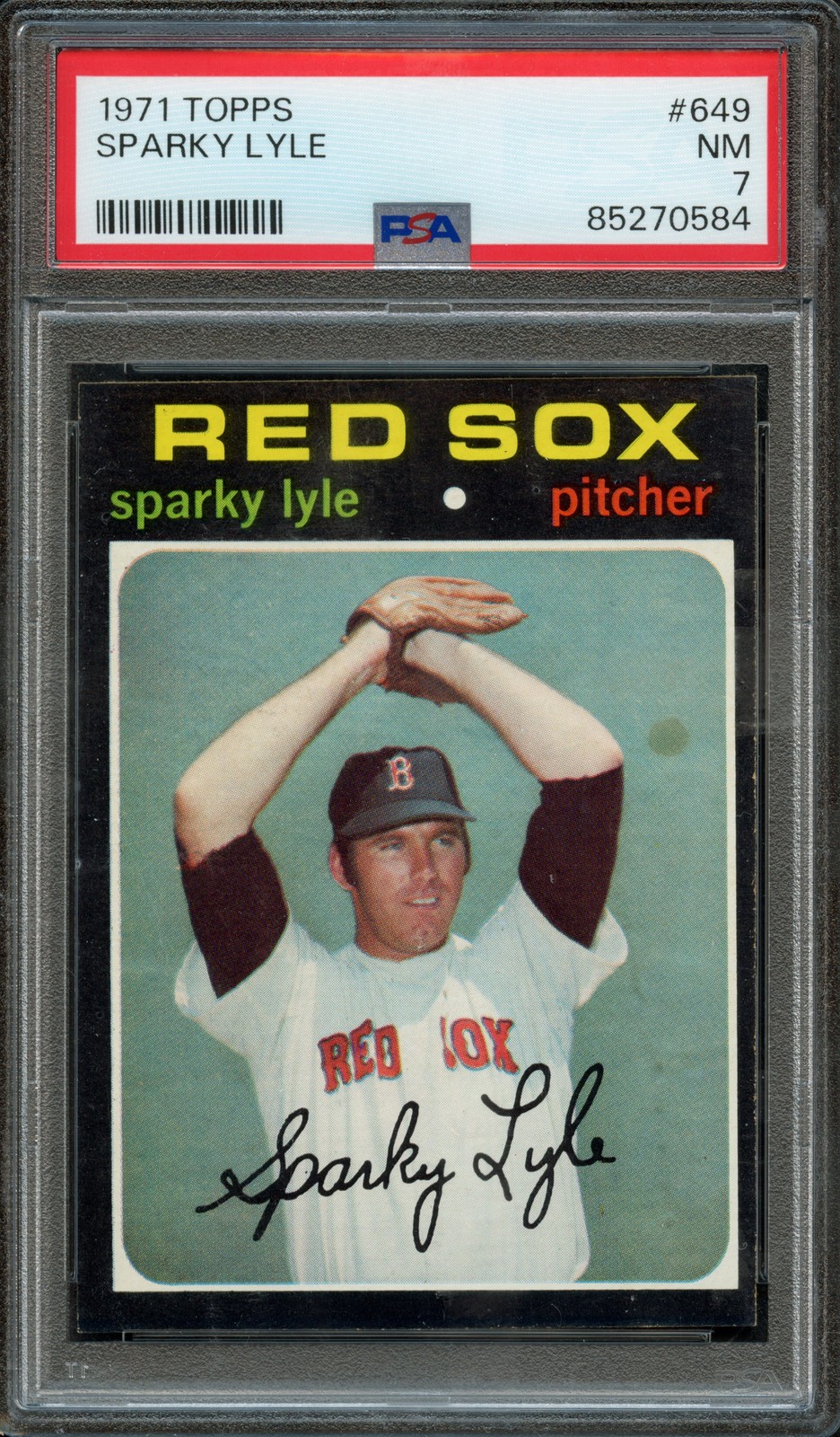 BB - 1971 - TOPPS - #649 - SPARKY LYLE - PSA 7 (NM)
