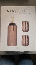 Vinglace Copper Wine Chiller Gift Set Portable Vacuum Sealed Double Insulated