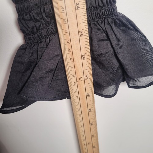 & Other Stories Dress Small Brand New Black Shirred Midi Long Sleeve Boat Neck - Picture 12 of 13