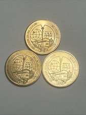 Lot of 3 1962 America’s Space Age World’s Fair Dollars, Seattle WA Trade Tokens