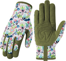 Gardening Gloves for Women, Breathable Leather Garden Gloves with Grip, Thorn Pr