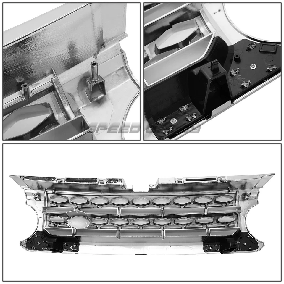 PARA LAND ROVER LR4 10-16 CROMO PEINE MIEL CAPÓ DELANTERO REJILLA SUPERIOR/PROTECTOR PARRILLA Foto 4 de 4