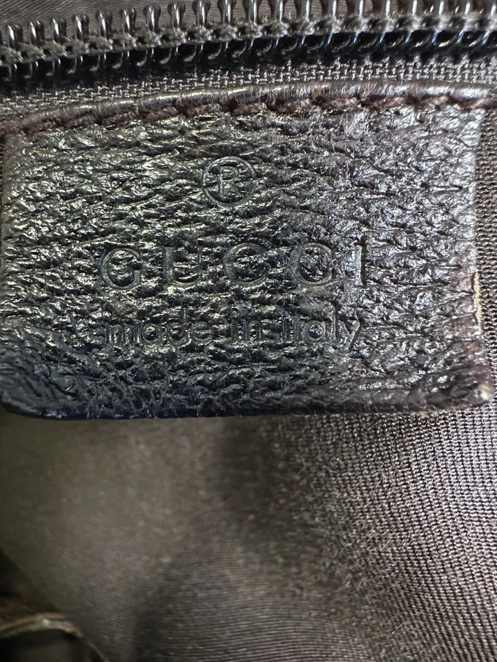 Auténtica Mochila GUCCI Jackie 114552 002404 Beige Marrón Oscuro Cuero Jacquard Foto 4 de 4