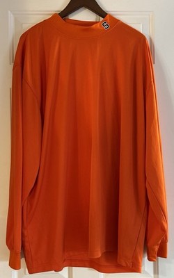 Men's Syracuse University Mock Neck Long Sleeve Orange Top Size 2XL